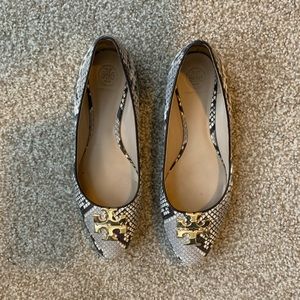 Tory Burch Snakeskin Flats